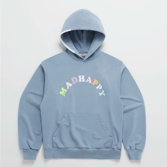 Madhappy Tops - Madhappy pastel blue logo hoodie, unisex size M